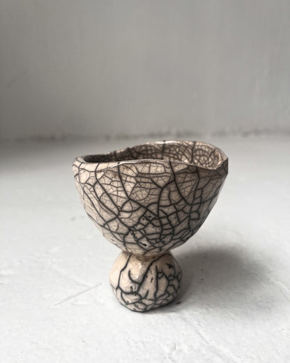 Raku-Fired Candy Bowl, White, #1