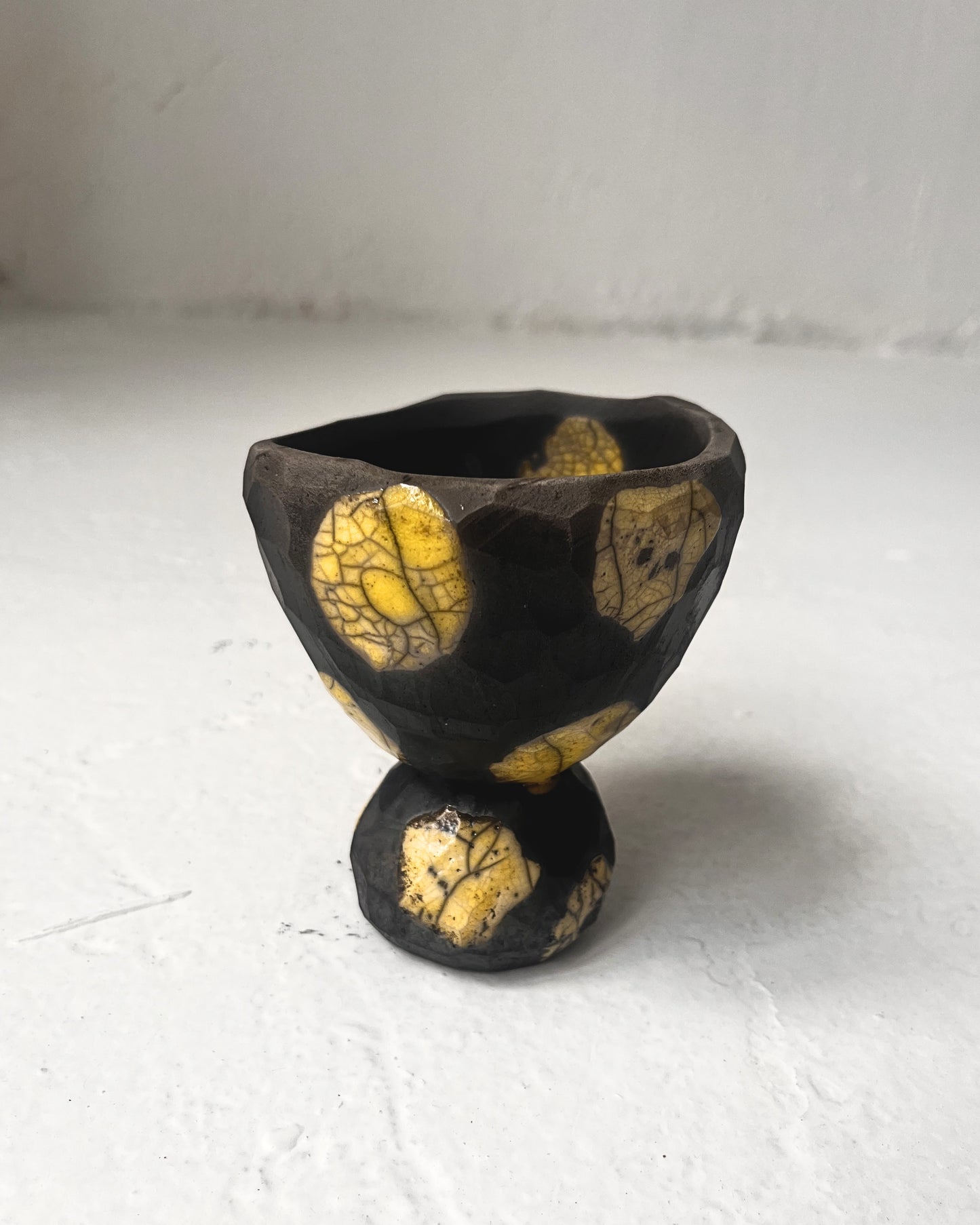 Raku-Fired Candy Bowl, Yellow, #1
