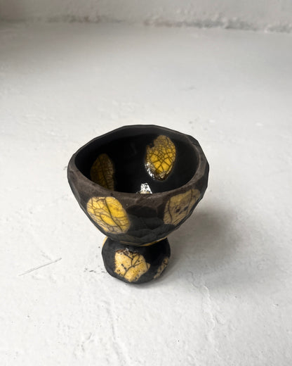 Raku-Fired Candy Bowl, Yellow, #1