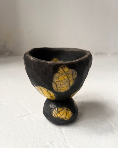 Raku-Fired Candy Bowl, Yellow, #1