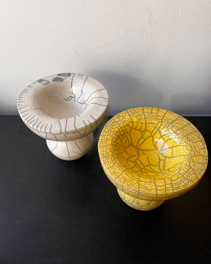 Raku-Fired Mama Bowl, Yellow