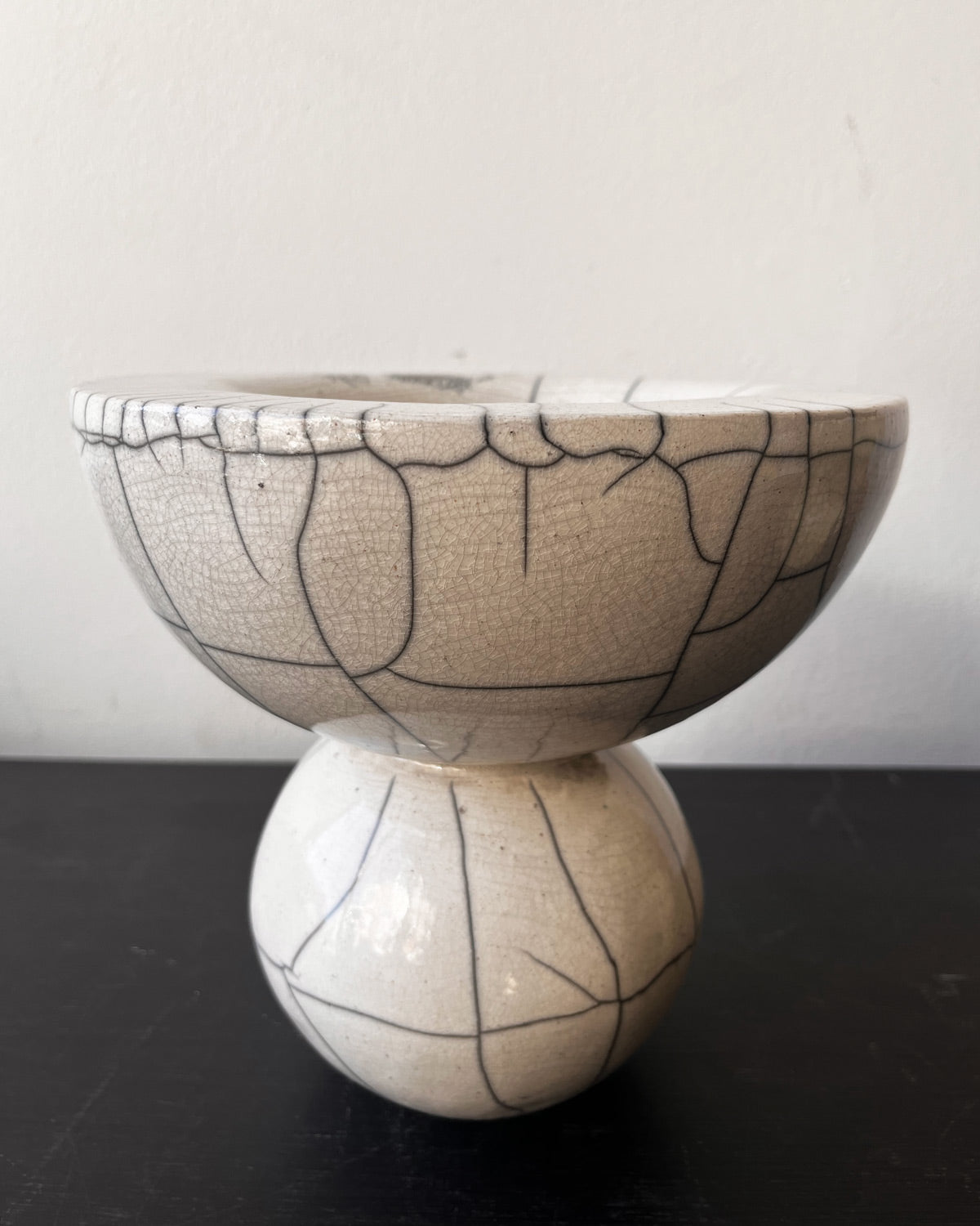 Raku-Fired Mama Bowl, White