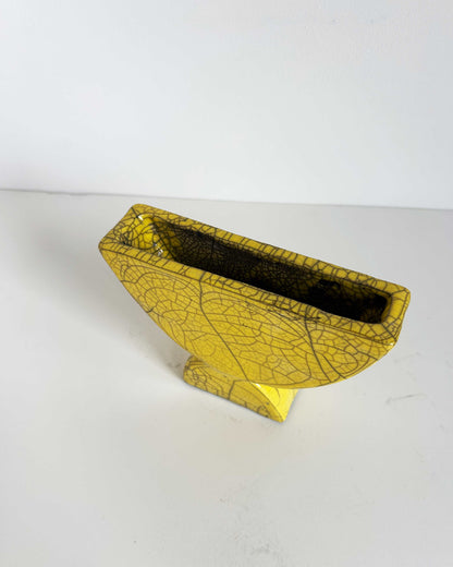 Raku-Fired Semicircle, Yellow